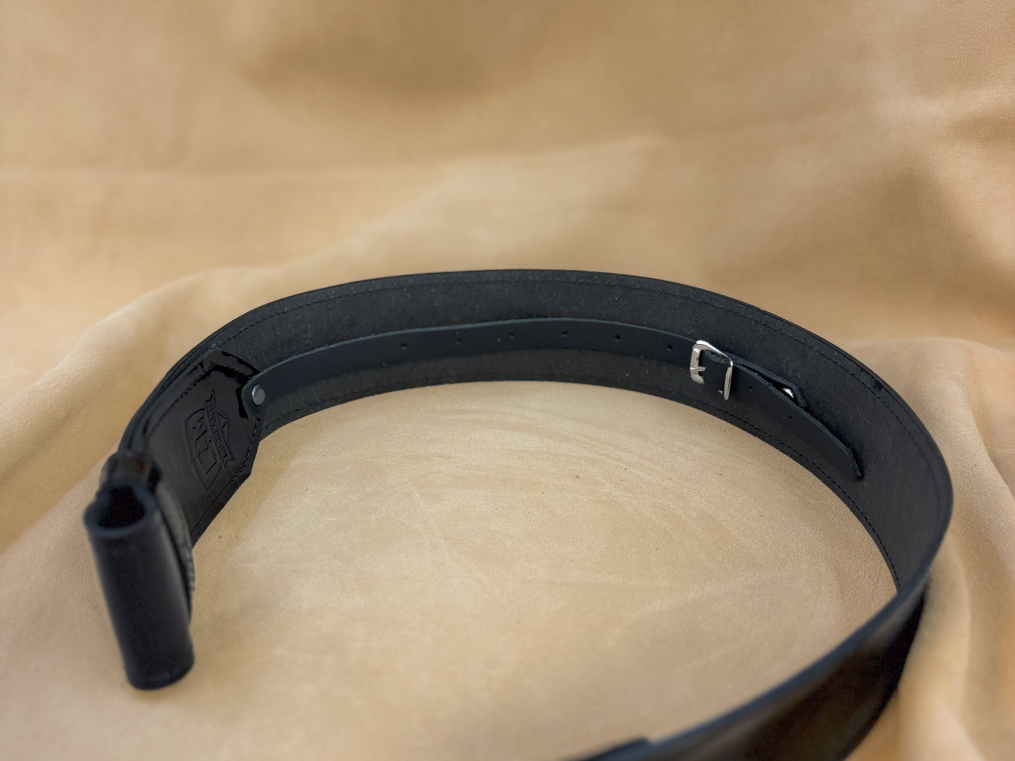 2.5″ Black Patent Leather Kilt Belt