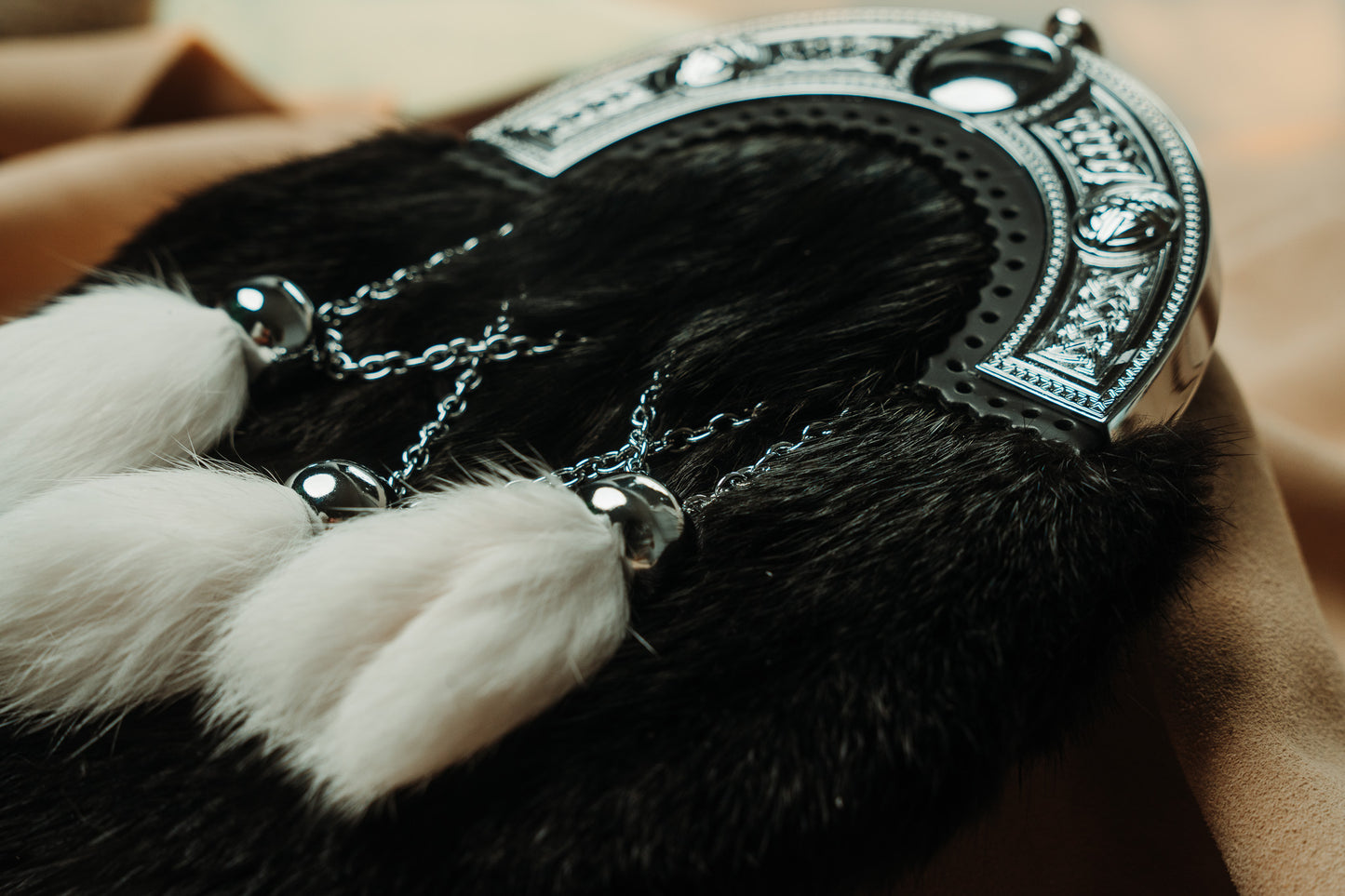 "Craig" Black Muskrat Dress