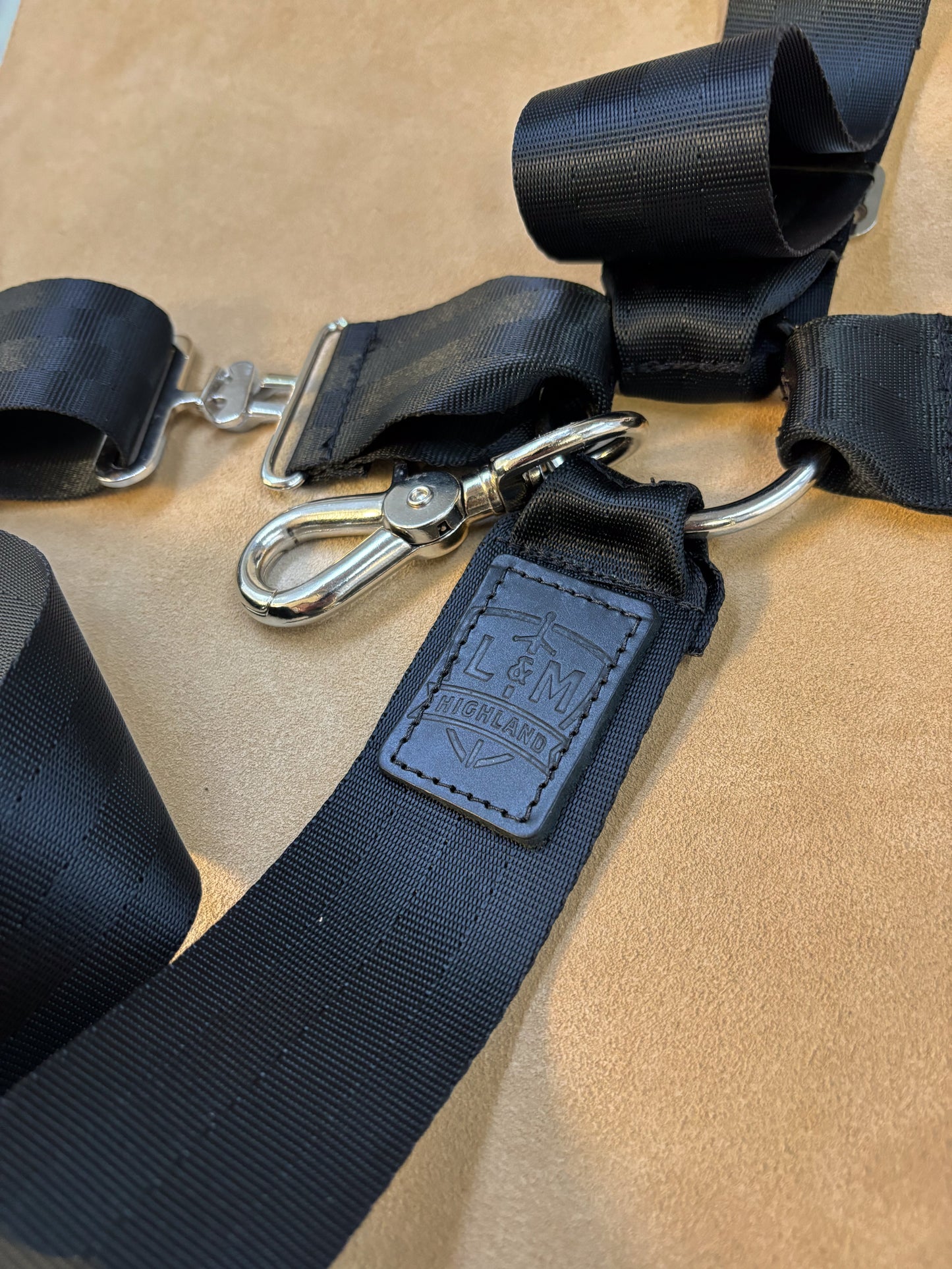 Black webbing drum sling