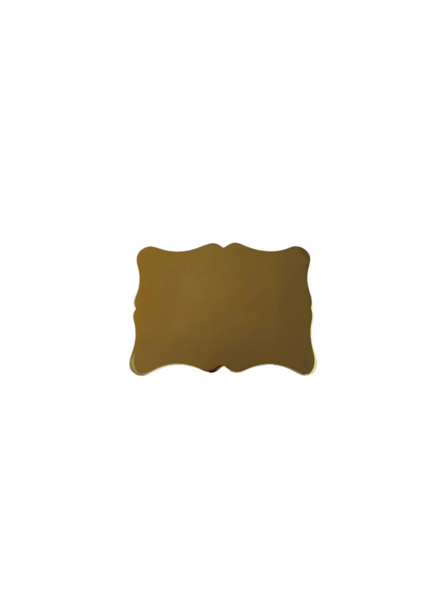 2.25" Scalloped Plain Gold Buckle