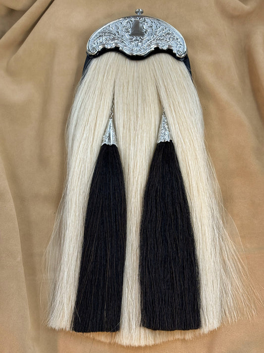 Thistle Cantle White Horsehair Silver
