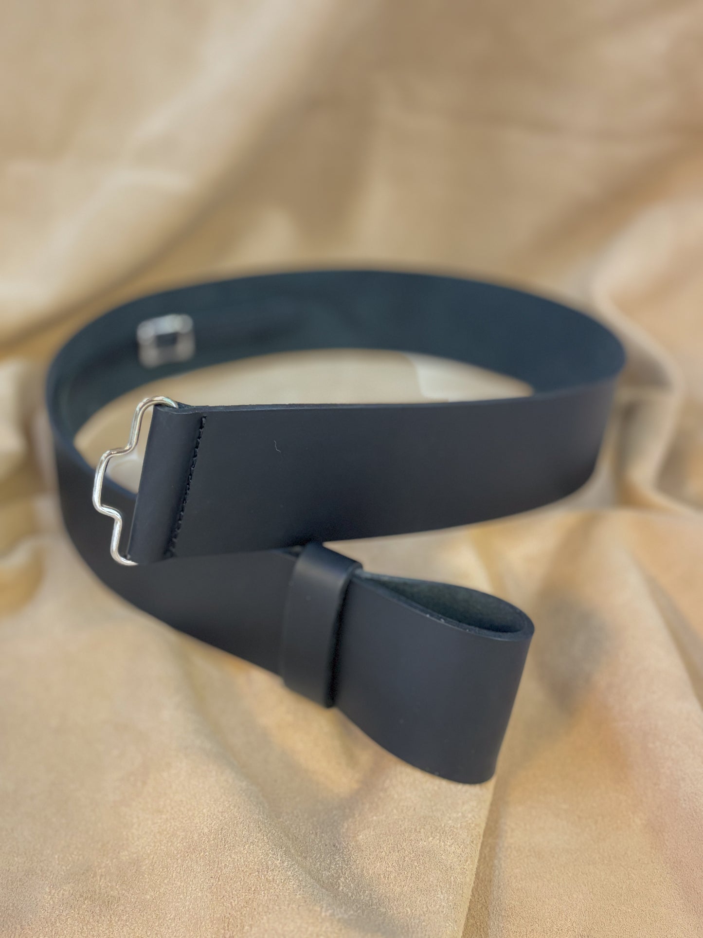 2.25″ Black Leather Kilt Belt