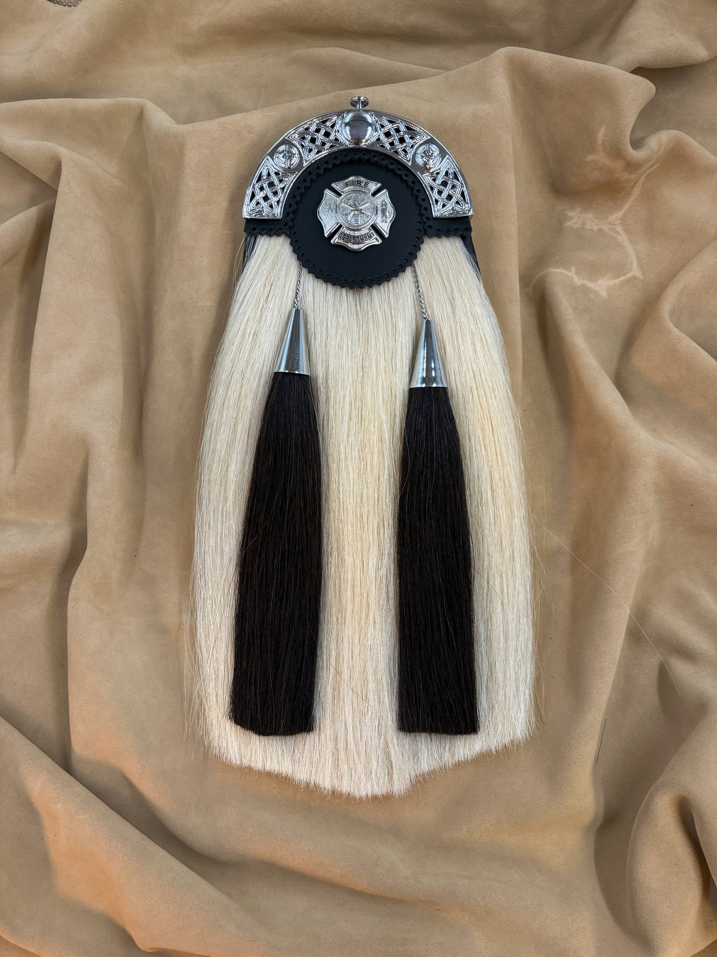 Firefighter White Horsehair Silver