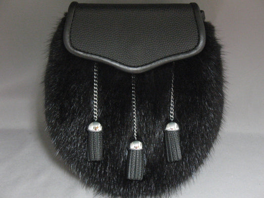 Black Muskrat Semi Dress
