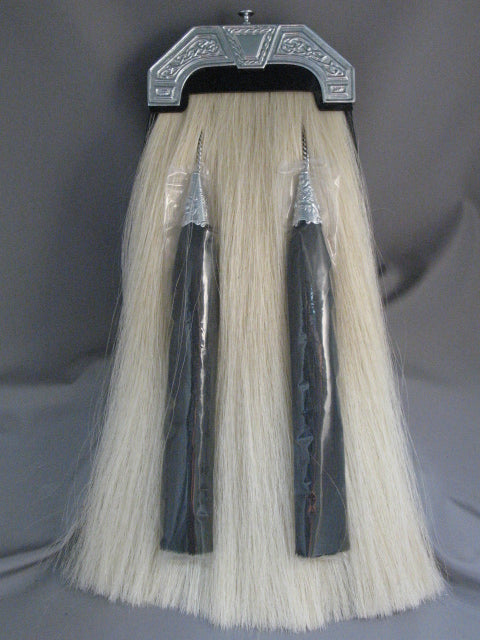 Celtic Cantle White Horsehair