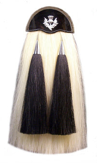 Plain Cantle Silver Thistle White Horsehair