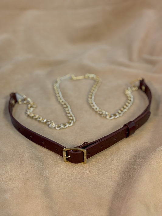 Adult Sporran Chain Strap with Gold Chain