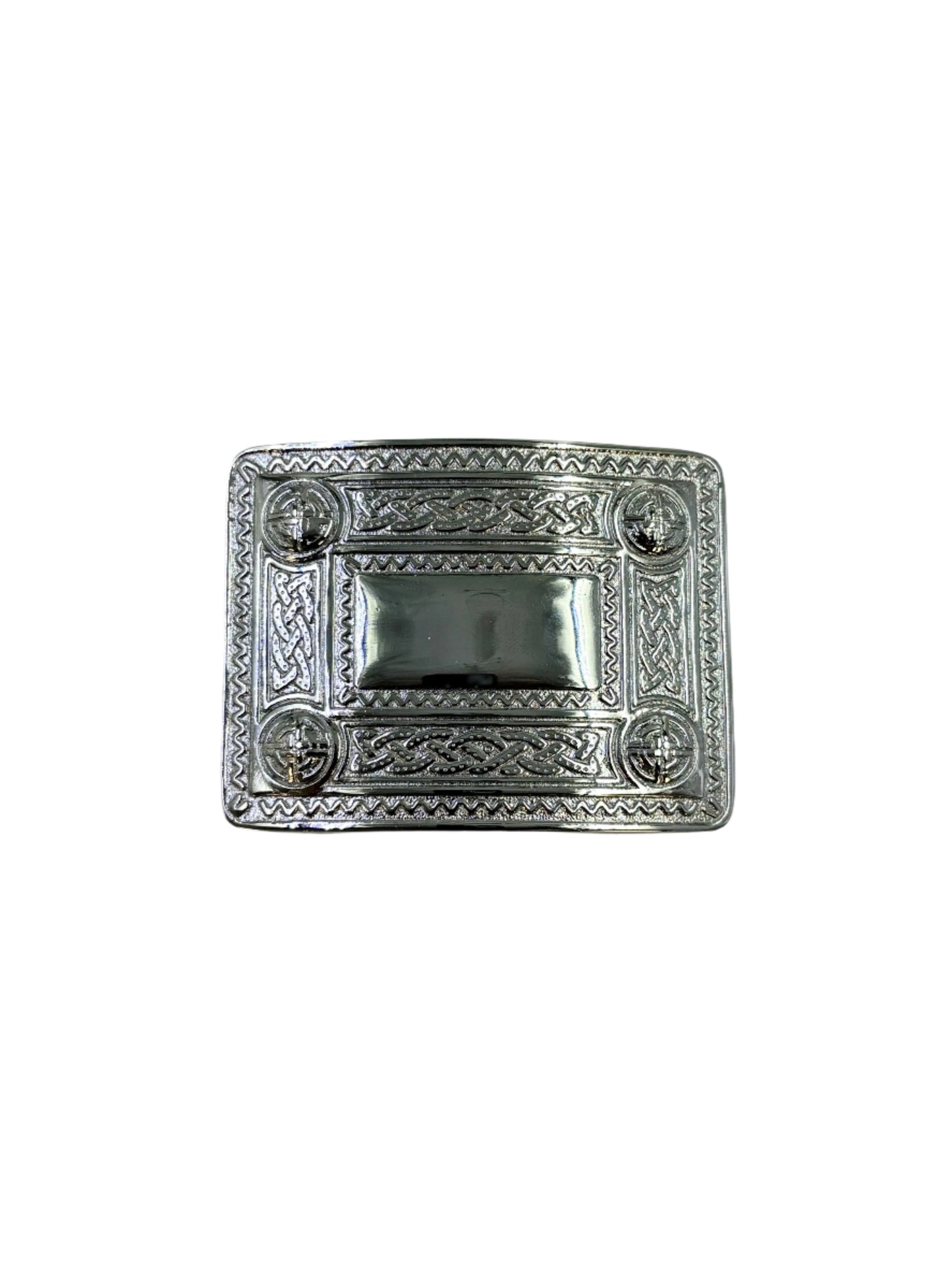 Pewter buckle with celtic design