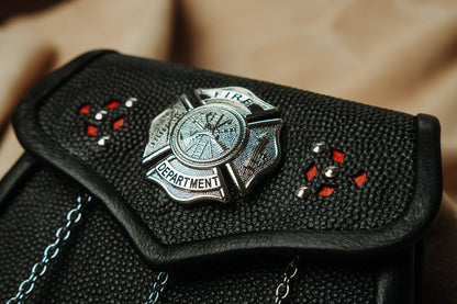 Leather Firefighter Silver