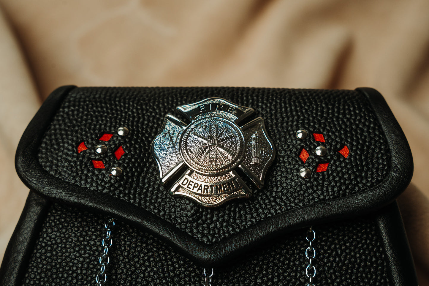Leather Firefighter Silver