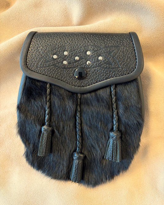 Black Rabbit Semi Dress with Embossing
