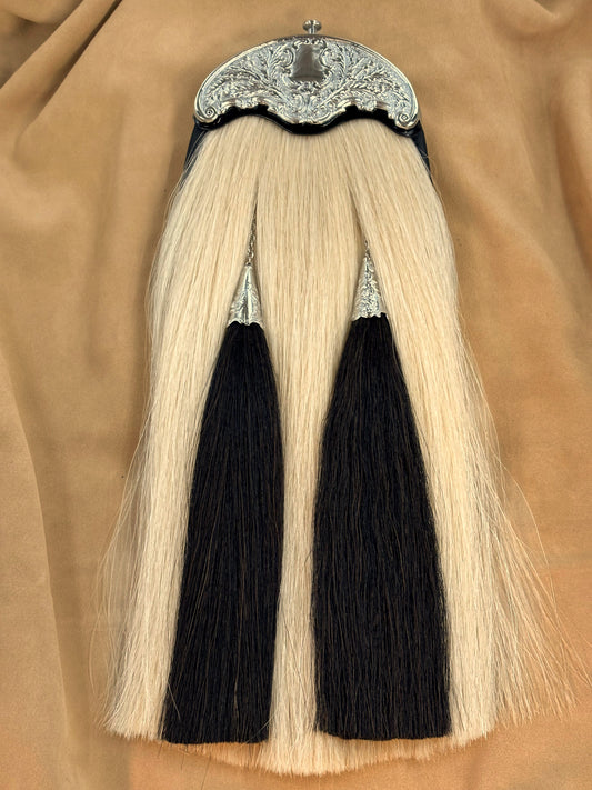 Thistle Cantle White Horsehair Silver