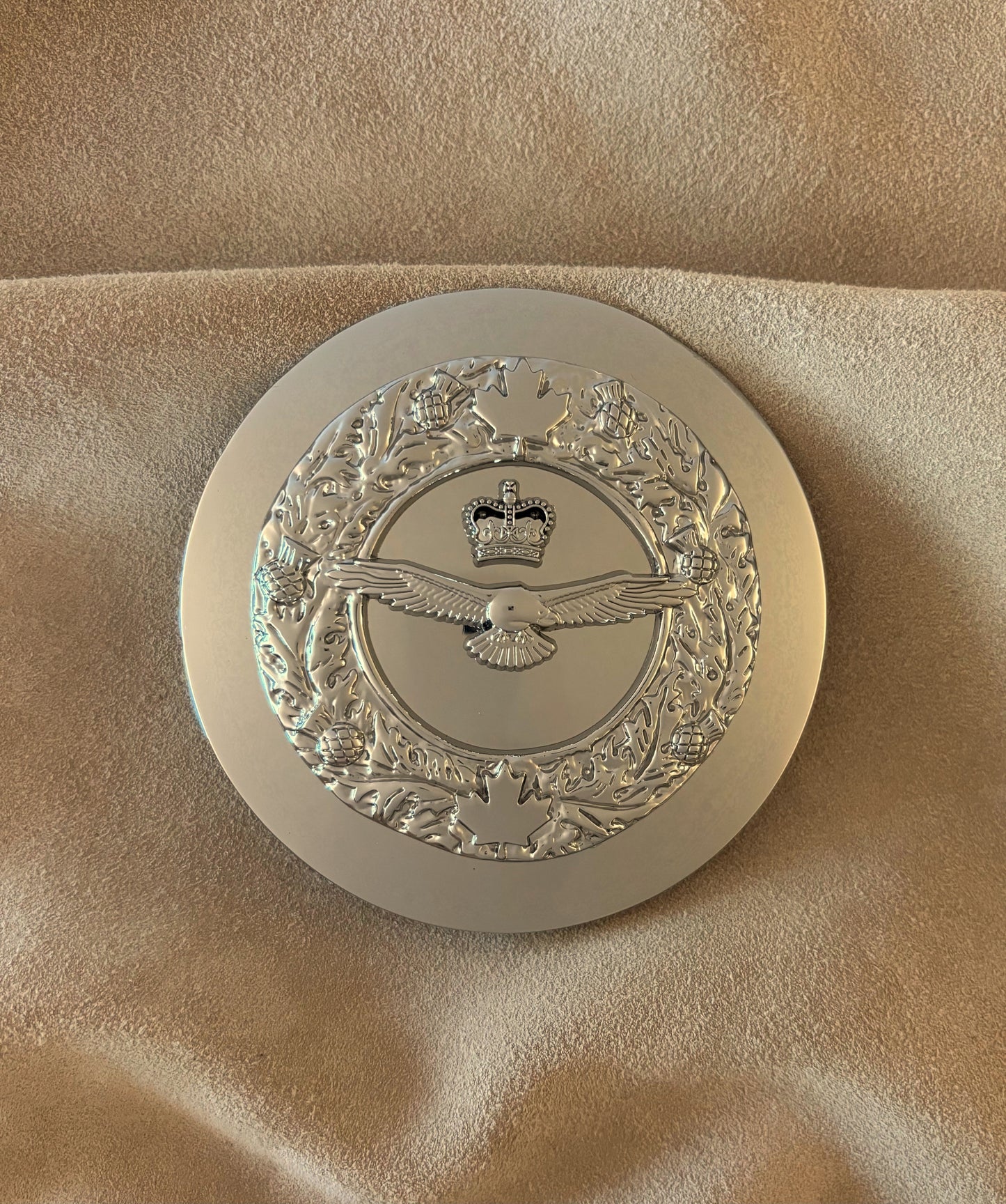 RCAF Silver Plaid Brooch