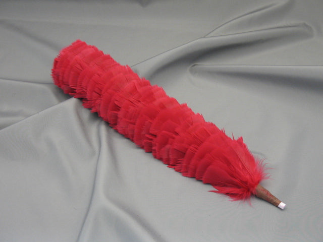 Red feathered hackle