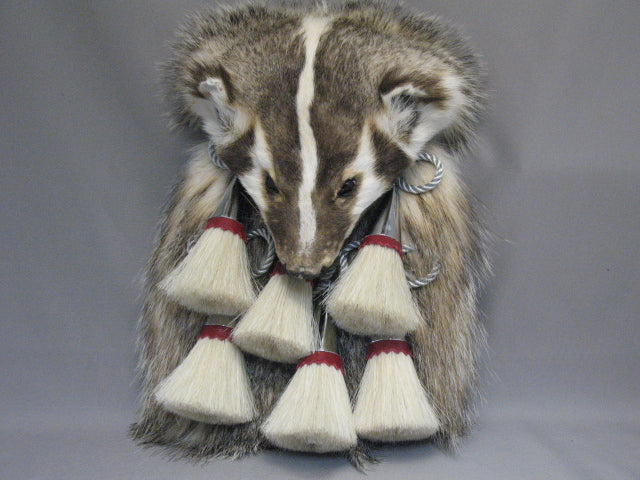 Badger with 6 Silver Tassels